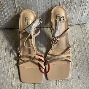 NWT EB Beige Strappy Heel